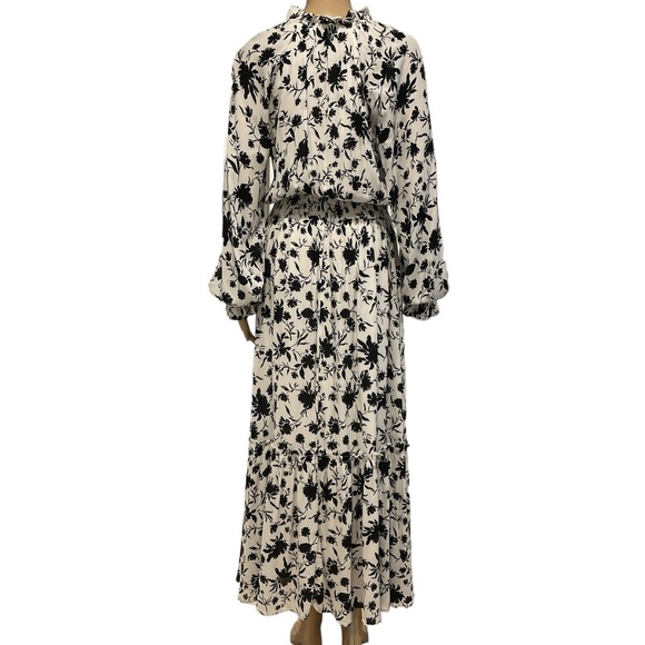 Nwot My Darling One White Floral Print Long Sleeve Maxi Dress size S - Picture 7 of 7